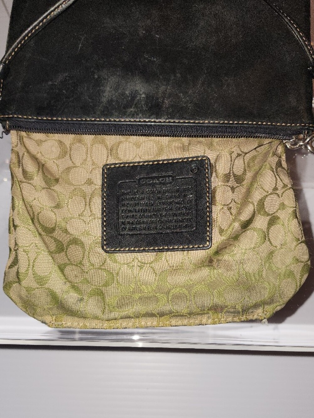 Coach Leatherware EST 1941 Vintage Black Leather Wristlet Pouch. - Picture 6 of 12
